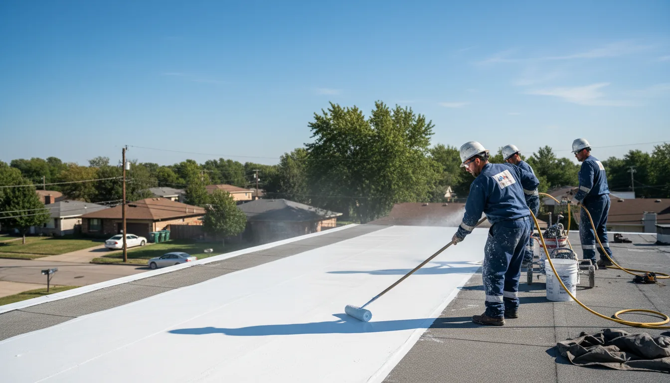 Commercial roof coating in Fayetteville, AR near me